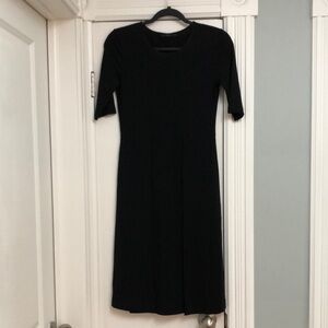 COS Black Dress With Pleated Skirt